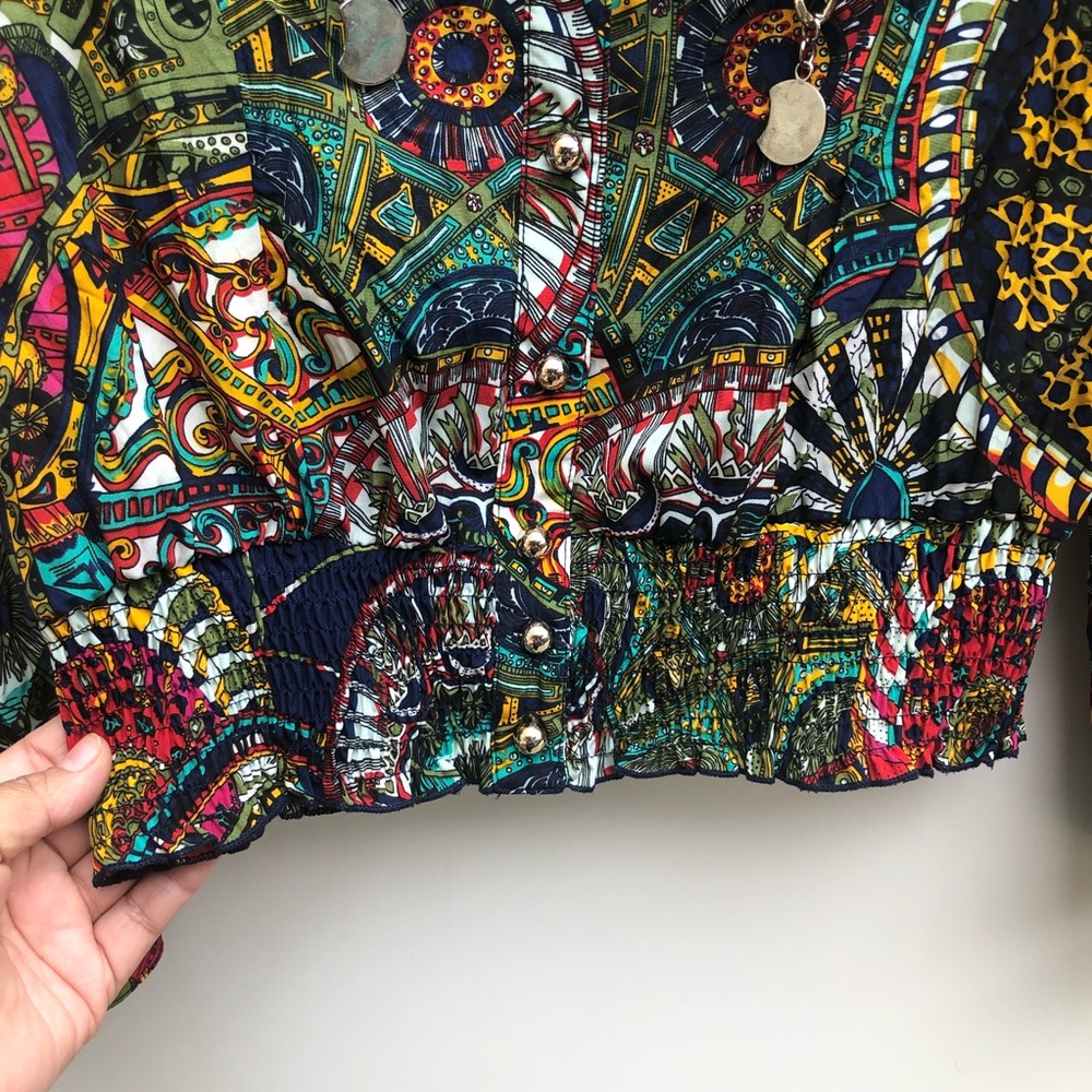 Serpill Kaleidoscope Button Down Long Sleeve Top 1 - Picture 5 of 8